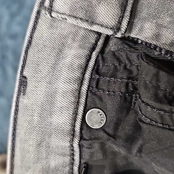 Paige Mens Lennox Straight Leg Ripped Acid Wash Grey Jeans Sz 38 - Picture 13 of 14